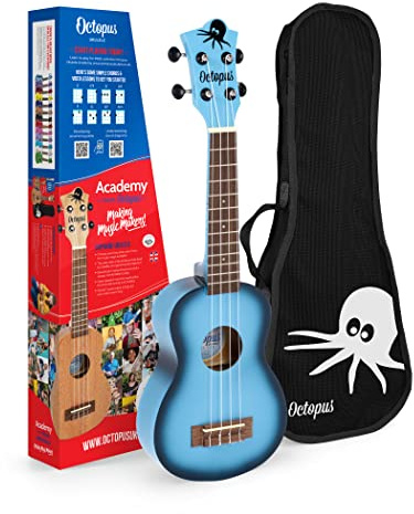 Octopus UK205-LBB - Ukelele soprano en color ráfaga azul claro