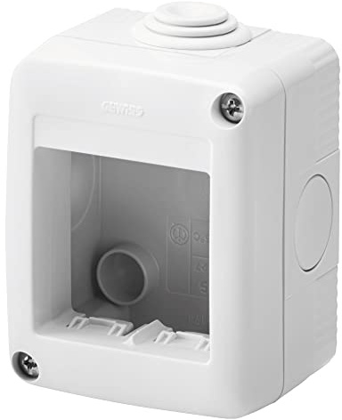 Gewiss Caja de superficie Serie 27 para mecanismos SYSTEM de GEWISS - IP40-2 Módulos - Gris RAL 7035 - GW27002DY