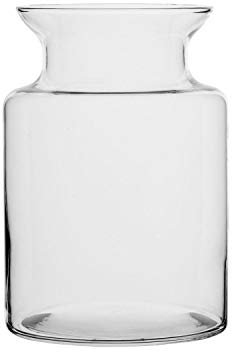 INNA-Glas Jarrón de Cristal Hanna Air, Transparente, 19,5cm, Ø8,3cm/Ø14cm - Florero de Vidrio - Maceta