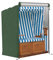 FINEW Strandkorb Schutzhülle Winterfest, 420D Oxford Gewebe Strandkorbhülle 135x105x175/140cm, Schutzhülle Strandkorb Wasserdicht, Reißfest, UV Beständig, Abdeckhaube für Strandkörbe Winddicht (Grün)