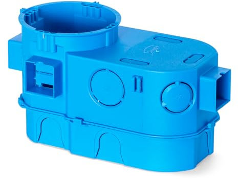 SIMET Unterputzdose 2x60mm, extra tief 80mm, für Elektronik, anreihbar, 65x153x80mm, Farbe blau, 1 Stk.