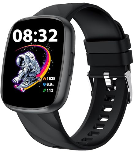 Reloj inteligente para niños, rastreador de fitness con podómetro, más de 100 modos deportivos, frecuencia cardíaca, monitor de sueño, Spo2, contador de pasos de calorías, reloj de fitness de 1.75