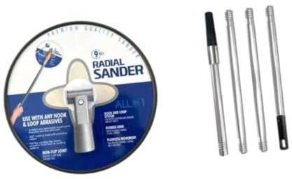 Milageto Levigatrice manuale del muro a secco con strumento di levigatura dell'asta di prolunga da 120 cm Design ergonomico Ruota versatile a 360