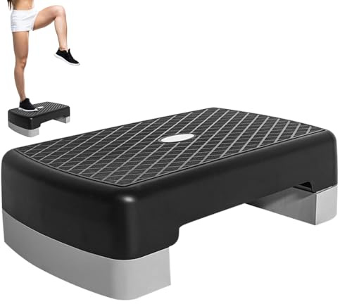 Stegplattform - 17,7 tum luftslitsar | Justerbar höjdstegare för träning | Fitnessutrustning för gym inomhus gym konditionsträning Aerobics Palest