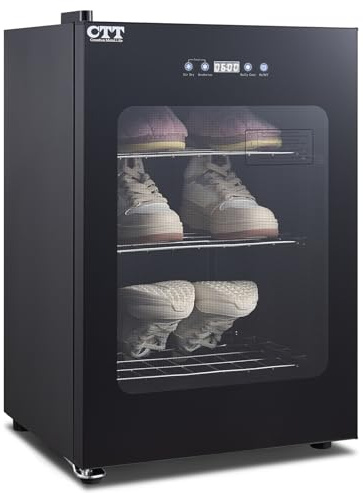 CTT 2.4 Cu.Ft Boot Dryer for Work Boots, Shoe Dryer for Sneakers, Gloves, Helmet & Boxing Glove, Electric Boot Dryer with Pull-out Detachable Rack, 3 Drying Mode, Timer, Auto-shut Off