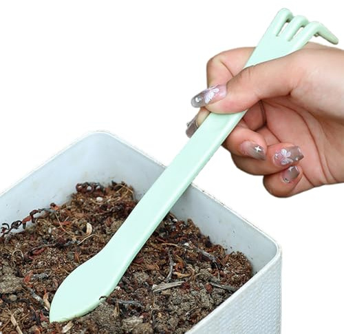 Rechen per piante in vaso-3 rastrelli a mano per allentarsi e trapianto | Bonsai Garden Tool, coltivatore 2 in 1 con manico ergonomico per piante d'appartamento, balcone e cura del giardino