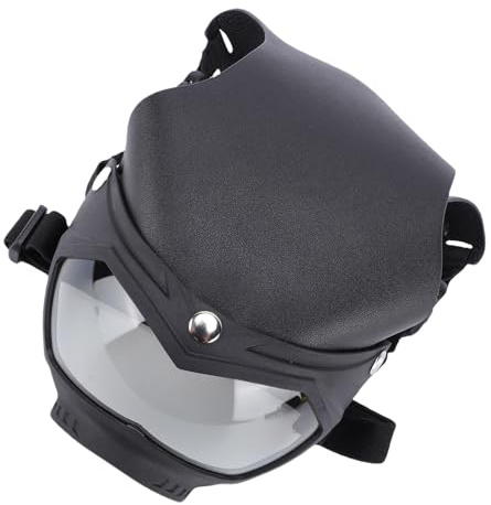 Fabater Gafas de Sol para Perros, Diseño Ligero a Prueba de Viento para Montar Al Aire, Gafas para Perros a Prueba de Polvo con Sombrero para Caminar, Senderismo, Material de PC (Lente Transparente