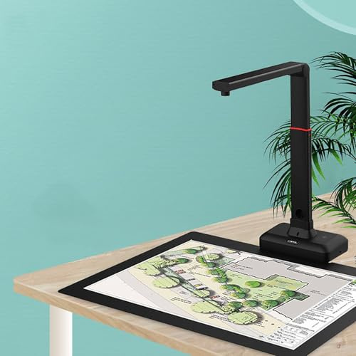Escáner superior, escáner de libros de gran formato, 23 millones de píxeles, altura ajustable, escaneo automático con reconocimiento OCR para documentos y libros grandes