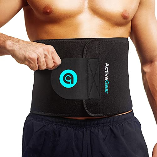 ActiveGear Waist Trimmer Belt with Back Support, Medium: 8x42 - Blue