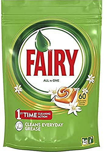 Fairy Todo En 1 Naranja Lavavajillas 60 Cápsulas