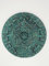 Generico Grüner Malachit, gemahlener Maya, Aztekenkalender, Gott, handgefertigt, aus Teotihuacan, Durchmesser 5,0 cm, Gewicht 260 g, Wandhalterung, lokale Kunsthandwerker