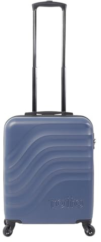 TOTTO - Maleta Trolley Cabina, Modelo Bazy, 55 x 40 x 20 cm, Capacidad 35 L, Alta Resistencia a Impactos, Ruedas 360º, Manija Telescópica, Correas de Compresión Internas, Candado TSA, Color Azul