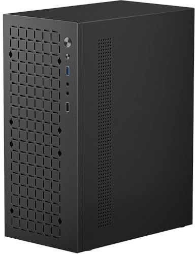 Micro ATX Case PC Case: MATX Case Mini PC ITX Desktop Computer Case Support Micro ATX MATX DTX ITX Mini PC with USB3.0, Support 3.5'' HDD (Black)