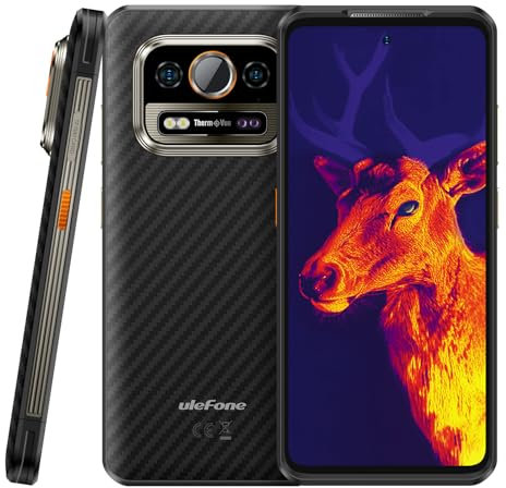 Ulefone Armor 25T Pro 5G Rugged Smartphone ThermoVue Thermal Imaging, 256GB ROM, 2TB Extension, 120Hz 6.78 Corning Gorilla Glass Victus, Android 15, 64MP Night Vision, 30W Wireless Charging Phone