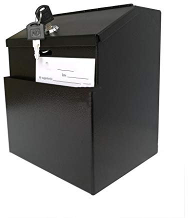 YBVBCXCB Buzón de Correos, buzón de Correos de Estilo Americano Simple con Cerradura, buzón de Seguridad de Metal para Exteriores, 2 Llaves para Pared Exterior, Boda