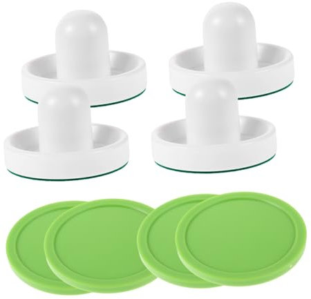 Alasum 1satz Kunststoff Eishockey-pushern Und Pucks Für Tischspiele Weiße Filz-Pucks Und Bälle Für Familienunterhaltung Und Schnelles