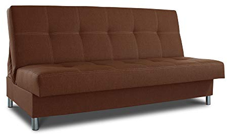 Sofnet Schlafsofa Bella mit Schlaffunktion - 3 Sitzer Sofa, Couch mit Bettkasten, Bettsofa, Schlafsofa, Polstersofa, Couchgarnitur (Braun (Inari 24))