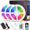 Ruban LED, 15M 450LEDs Bande LED RGB Corde lumineuse Couleur SMD5050 Kit de Bande LED Lumineuse avec Contrôleur Bluetooth Sync à la Musique pour Chambre Accueil Cuisine