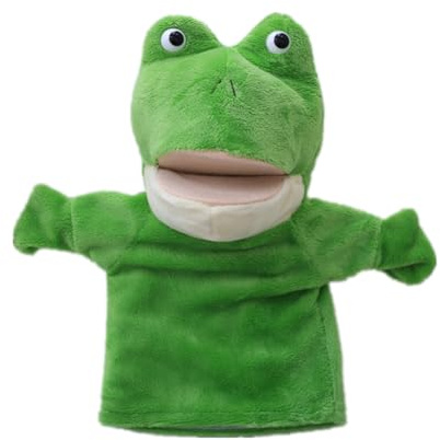 Proumhang Hand Puppets for Kids,Soft Plush Zoo Animal Puppet for Children Toddlers Boys Girls,For Imaginative Play,Show Theater, Easter/Birthday Party Supplies Stocking(Big Movable Mouths) 25cm Frog