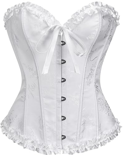 SZIVYSHI Dam överbyst älskling snörning plast ben korsett bustier topp