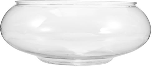 Milisten Blumenvase Aus Runde Vase Mit Breiter Öffnung Terrarium-Sukkulenten-Pflanzgefäß Hydrokultur-Pflanzgefäß Blumenbehälter -Tischdekoration