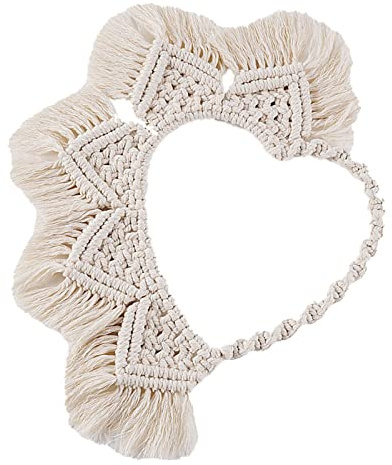 FLCPJGV Tapisserie Bohème En Macramé En Forme de Cœur, Tenture Murale En Coton Tissé pour Arrière-plan D'appartement