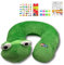 ZOOIES® Kinder Nackenkissen Set | Froggie Reise-Nackenkissen in Tierform | Nackenhörnchen für Auto & Flugzeug | Hypoallergen Kissen | Mandalaheft, Buntstifte & Radiergummi | Perfekt für unterwegs