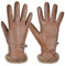 Harssidanzar Damen Lederhandschuhe Winter Thermo handschuhe Kleid Lederhandschuhe SL022EU,Cognac,Größe M