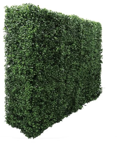 True Products Premium Freestanding Artificial Boxwood Hedge on a Metal Frame Indoor or Outdoor UV Stable 106 x 108 x 33cm - Medium