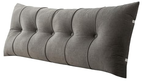 Cojín de almohada rectangular grande para respaldo de sofá, cintura cómoda, extraíble, lavable, suave, accesorio de cama para dormitorio (G, talla única)
