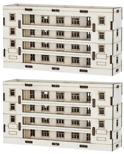 Anneome 2 Pièces Miniature Maison Bois Modèle de Maison Bois Non Fini Petite Cabane Rondins pour Décoration de Bureau et Maquette de Table de Sable