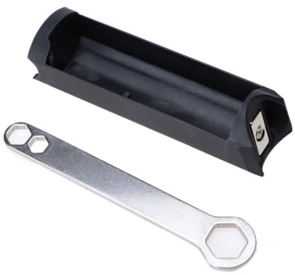 Homeponnew Cassetta degli attrezzi nascosta per bicicletta, per telaio Brompton, borsa portaoggetti interna con chiave e scomparto per tubo di ricambio, nero, 140 mm x 35 mm