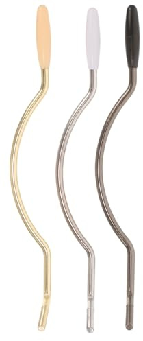Yardwe 3 Piezas Barra Guitarra Eléctrica de Acero Inoxidable Goma, Sistema de Trémolo Curvado, Ajusta la Tensión Cuerdas, Adecuado para Principiantes