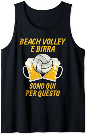 Beach Volley Birra Divertente Canotta