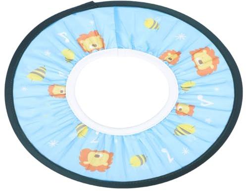 TOYANDONA Cuffia da bagno per bambini in TPE regolabile per doccia shampoo protezione doccia protezione visiera protezione protezione protezione per bambini bambino doccia lavaggio capelli blu leone