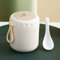 ERBO Thermobehälter für Essen- Müslibecher to go Edelstahl- 400ml Auslaufsicher Porridge Becher- Müsli to go Becher- Thermobecher- Essensbehälter für Suppen, Speisen, Babybrei, Müsli (Beige)