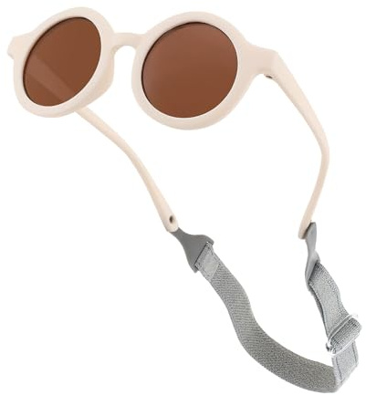 IWTBNOA Lunette de Soleil Enfant 0-24 Mois Garçon & Fille, Lunette Soleil Bebe, Lunettes de Soleil pour Bébé, Anti UV400 Bébé Lunettes de Soleil Monture en Caoutchouc Flexible pour bébé de 0 à 2 ans