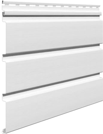 VILO Kunststoffpaneele SV-08, Lange 2.7M, Deckenpaneele, für Innen und Außen, Dachpaneele, Wandblende, Holzoptik, Witterungsbeständig und pflegeleicht, Weiß, 10 Stück