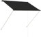 Rantry Einziehbare Markise Balkonmarkise Klemmmarkise Fallarmmarkise Handbetrieben Sonnenschutz Fenstermarkise für Fenster Terrasse Balkon 100×150 cm Anthrazit