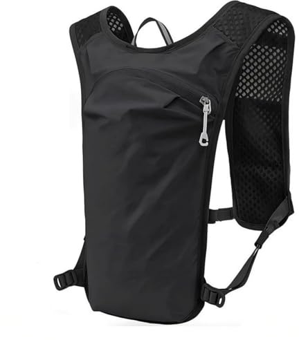 Bolsas para botas de esquí Mochila para correr, resistente al agua, para maratón, chaleco de hidratación compacto, ideal para deportes al aire libre, escalada y esquí. Funda para Botas y esquís(Black)