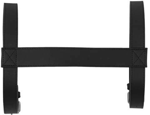 BESTonZON Cinghia per Coperta da Picnic in Pelle Pu Nera, Cintura Porta-coperta da Esterno per Campeggio e Viaggio, Accessorio per Trasporto Tappetini da Spiaggia e Fitness