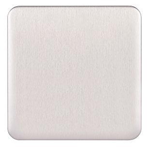 Schneider Electric Lisse Screwless Deco - Single Blank Plate, GGBL8010SS, Stainless Steel