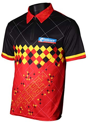 Unicorn Offizielles 2019 Dimitri Van Den Bergh Hemd, Schwarz/Rot/Gelb, L UK