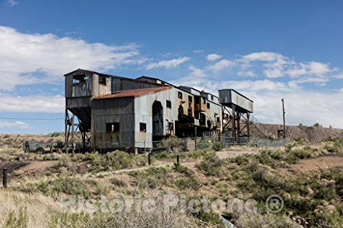 Historic Pictoric Photo- The Reliance Tipple in Sweetwater County, North of Rock Springs, one of Two Coal tipples, Sorting Stations associated with Coal Production at Reliance, Wyoming 2 12in x 08in