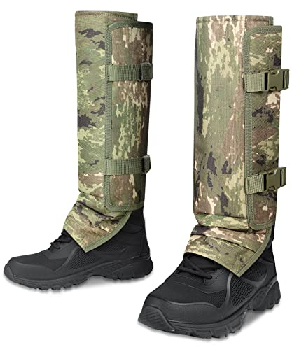 Lucky Clover Schlangengamaschen, wasserdichte Schlangengamaschen, schlangenfeste Gamaschen für Männer und Frauen, verstellbare Größe Schlangen-Chaps für Jagd und Bauernhofarbeit (Tarnung)