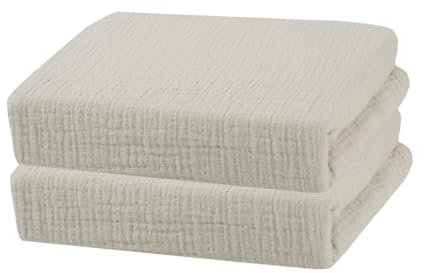 sproutling® Baby Spannbettlaken aus Musselin | Atmungsaktiv & schweißfrei | In Portugal produziert | 100% Bio-Baumwolle | GOTS-Zertifiziert | Premium Qualität | Für erholsamen Kinderschlaf