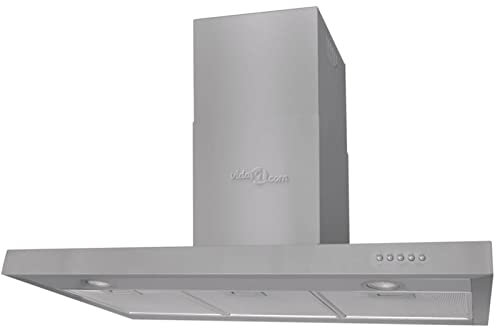 ZHOUMIN Campana extractora Plana, Extractor Cocina, Acero Inoxidable 900 mm