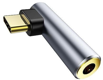 Adattatore Audio da USB C a 3,5mm, Adattatore USB Tipo C a 3,5mm Adattatore per Cuffie Jack Dongle Aux DAC Stereo HiFi ad Angolo Retto Per iPhone 16/15 Plus Pro Max, iPad Pro Air, Galaxy S23