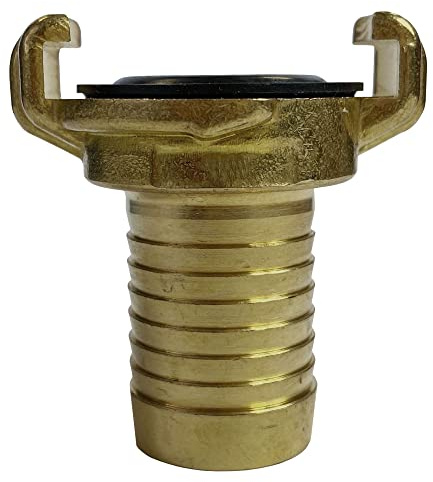 Garden Watering Solid Brass hosepipe Claw Fittings/connectors (Pack of 2) (1 Barb x2) as Used by Professional Gardeners,Landscapers and Nursery Workers