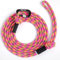LUCKY LUCY Hundeleine reflektierend, 3m, reißfest aus robustem Polypropylen/Polyester bis 300 kg, mit Aluminium Karabiner für mittel & große Hunde, Leuchtendes Fuchsia